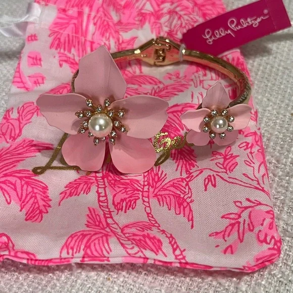 Lilly Pulitzer Pearl Orchid Bracelet New - Picture 3 of 6